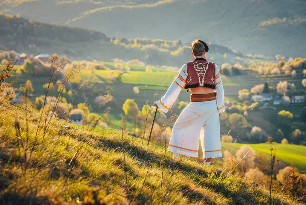 Slowakische traditionelle Volkskleidung