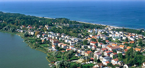 Mielno liegt am Westende des lagunenartigen Jamno (Jamunder See)