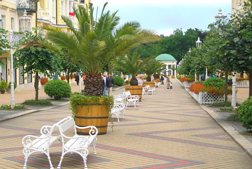 Die Promenade in Franzensbad